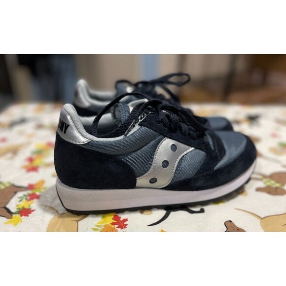 Saucony Jazz 81 Men's or Women's Navy Silver - Size 5 - Picture 1 of 7